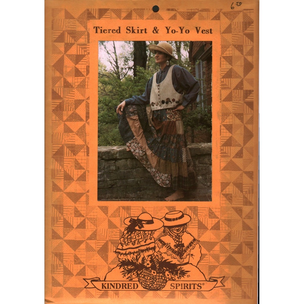 Kindred Spirits Tiered Skirt & Yo-Yo Vest Sewing Pattern Cottagecore Boho DIY